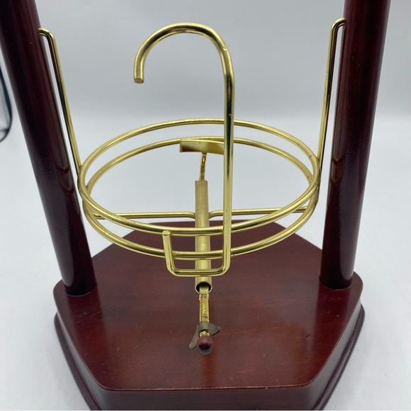 Vintage Chivas Regal Wood Advertising Tilt Pour Bottle Holder Display Gold Tone - Picture 7 of 7
